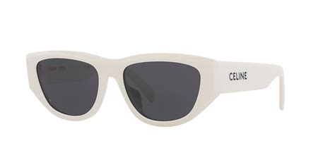 Celine Monochroms Cl40278U 55 Grey & Ivory Sunglasses .